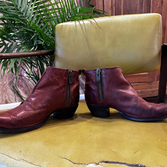 Frye Brown Leather Ankle Booties Women’s Size 10 - Picture 2 of 8